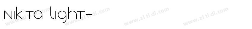 NIKITA Light字体转换